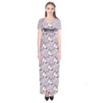 hologram unicorn emoji  Short Sleeve Maxi Dress