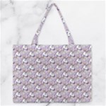 hologram unicorn emoji  Medium Zipper Tote Bag