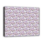 hologram unicorn emoji  Deluxe Canvas 20  x 16  (Stretched)