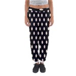 Polka Dots - Almond Brown on Black Women s Jogger Sweatpants