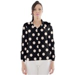 Polka Dots - Almond Brown on Black Wind Breaker (Women)