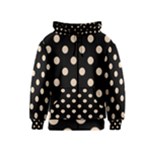 Polka Dots - Pastel Brown on Black Kid s Zipper Hoodie