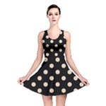 Polka Dots - Pastel Brown on Black Reversible Skater Dress