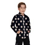 Polka Dots - Pastel Brown on Black Wind Breaker (Kids)