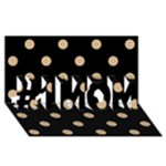 Polka Dots - Tan Brown on Black #1 MOM 3D Greeting Cards (8x4)