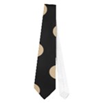 Polka Dots - Tan Brown on Black Necktie (One Side)