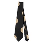 Polka Dots - Tan Brown on Black Necktie (Two Side)