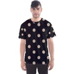 Polka Dots - Khaki Brown on Black Men s Sport Mesh Tee