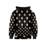 Polka Dots - Khaki Brown on Black Kid s Zipper Hoodie