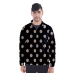 Polka Dots - Khaki Brown on Black Wind Breaker (Men)