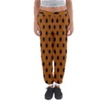 Polka Dots - Black on Brown Women s Jogger Sweatpants