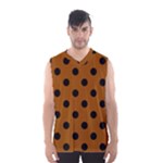 Polka Dots - Black on Brown Men s Basketball Tank Top