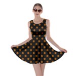 Polka Dots - Brown on Black Skater Dress