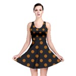 Polka Dots - Brown on Black Reversible Skater Dress