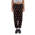 Polka Dots - Brown on Black Women s Jogger Sweatpants