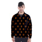 Polka Dots - Brown on Black Wind Breaker (Men)