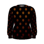 Polka Dots - Chocolate Brown on Black Women s Sweatshirt