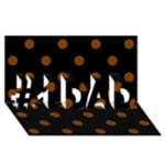 Polka Dots - Chocolate Brown on Black #1 DAD 3D Greeting Card (8x4)