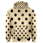 Polka Dots - Black on Peach Orange Men s Pullover Hoodie