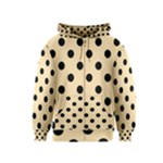 Polka Dots - Black on Peach Orange Kid s Zipper Hoodie