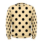 Polka Dots - Black on Peach Orange Men s Sweatshirt