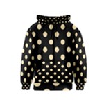 Polka Dots - Peach Orange on Black Kid s Zipper Hoodie