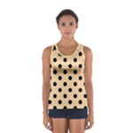 Polka Dots - Black on Sunset Orange Women s Sport Tank Top