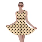 Polka Dots - Black on Sunset Orange Skater Dress