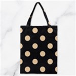 Polka Dots - Sunset Orange on Black Classic Tote Bag