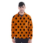 Polka Dots - Black on Orange Wind Breaker (Men)