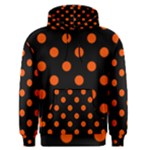 Polka Dots - Tangelo Orange on Black Men s Pullover Hoodie