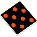 Polka Dots - Tangelo Orange on Black Small Memo Pads