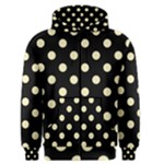 Polka Dots - Blond Yellow on Black Men s Zipper Hoodie