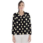 Polka Dots - Blond Yellow on Black Wind Breaker (Women)