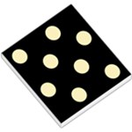 Polka Dots - Blond Yellow on Black Small Memo Pads