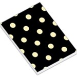 Polka Dots - Blond Yellow on Black Large Memo Pads