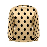 Polka Dots - Black on Navajo White Yellow Women s Sweatshirt