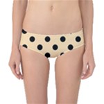 Polka Dots - Black on Navajo White Yellow Classic Bikini Bottoms