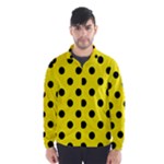 Polka Dots - Black on Canary Yellow Wind Breaker (Men)