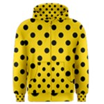 Polka Dots - Black on Gold Yellow Men s Zipper Hoodie