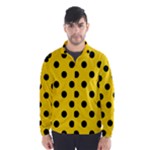 Polka Dots - Black on Gold Yellow Wind Breaker (Men)