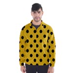 Polka Dots - Black on Deep Lemon Yellow Wind Breaker (Men)