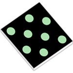 Polka Dots - Celadon Green on Black Small Memo Pads