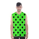 Polka Dots - Black on Neon Green Men s Basketball Tank Top