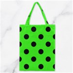 Polka Dots - Black on Neon Green Classic Tote Bag