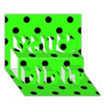 Polka Dots - Black on Neon Green You Did It 3D Greeting Card (7x5)