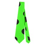 Polka Dots - Black on Neon Green Necktie (Two Side)