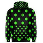 Polka Dots - Neon Green on Black Men s Pullover Hoodie