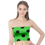 Polka Dots - Black on Lime Green Tube Top