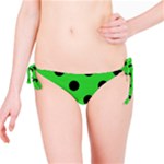 Polka Dots - Black on Lime Green Bikini Bottom